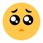 Pleading Face as drawn by Toss Face in March 2022