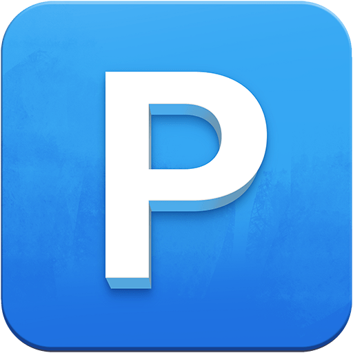 P button as rendered by Twitter Emoji Stickers