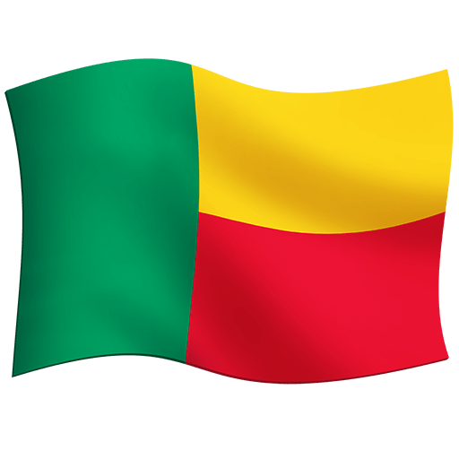 Flagge: Benin as rendered by Twitter Emoji Stickers