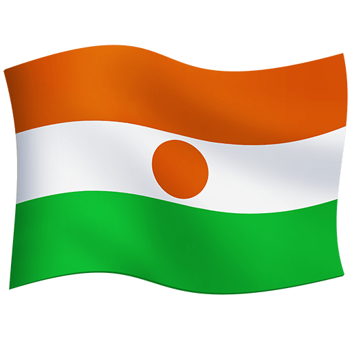 Flagge: Niger as rendered by Twitter Emoji Stickers