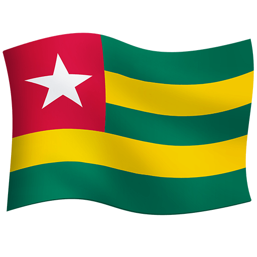flag: Togo as rendered by Twitter Emoji Stickers