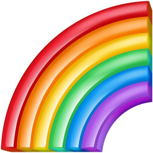 rainbow as rendered by Twitter Emoji Stickers