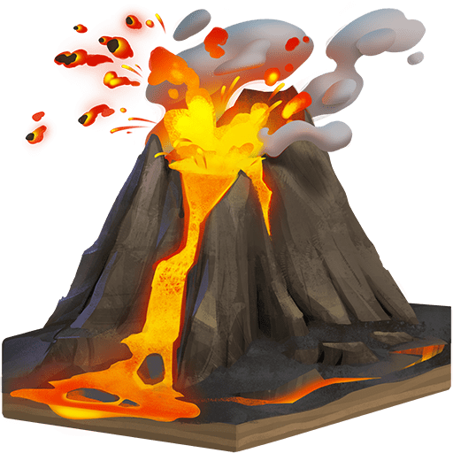 火山 as rendered by Twitter Emoji Stickers