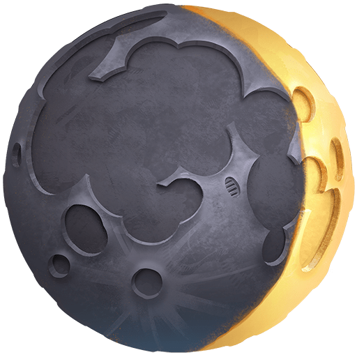 waxing crescent moon as rendered by Twitter Emoji Stickers
