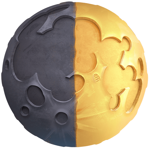 first quarter moon as rendered by Twitter Emoji Stickers