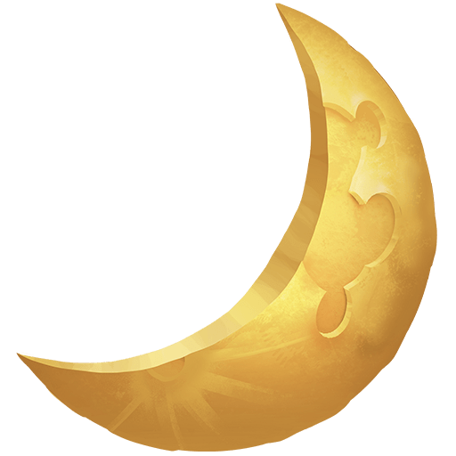 crescent moon as rendered by Twitter Emoji Stickers