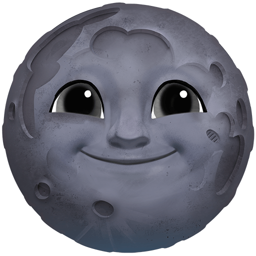 new moon face as rendered by Twitter Emoji Stickers