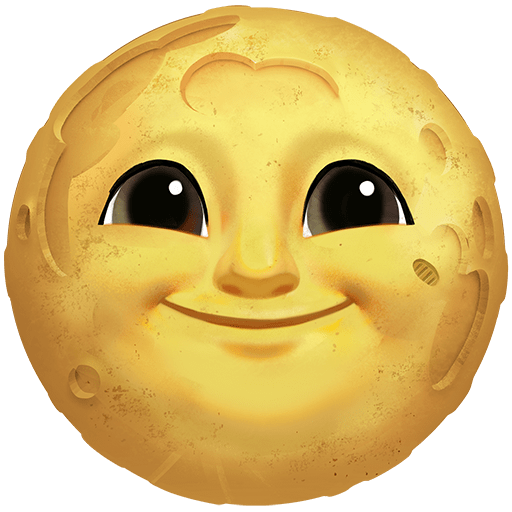 full moon face as rendered by Twitter Emoji Stickers