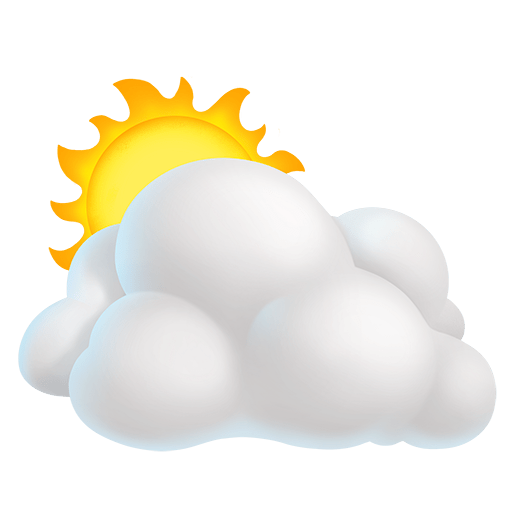 Sonne hinter großer Wolke as rendered by Twitter Emoji Stickers