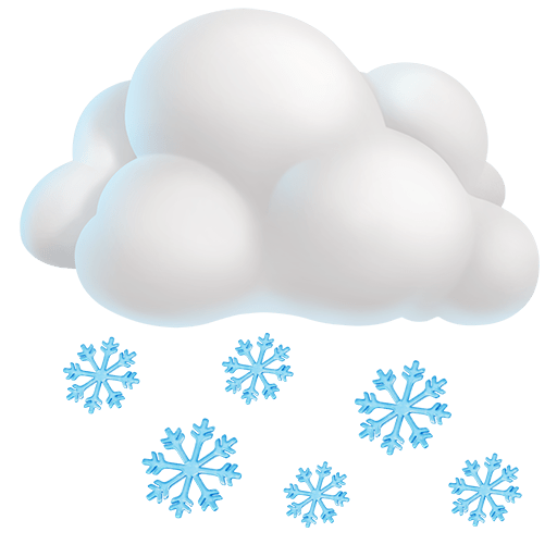 cloud with snow as rendered by Twitter Emoji Stickers
