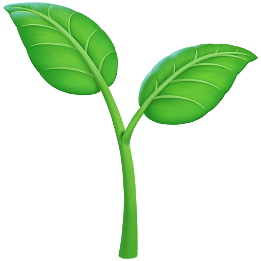 seedling as rendered by Twitter Emoji Stickers
