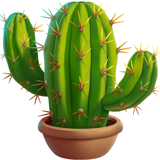 cactus as rendered by Twitter Emoji Stickers