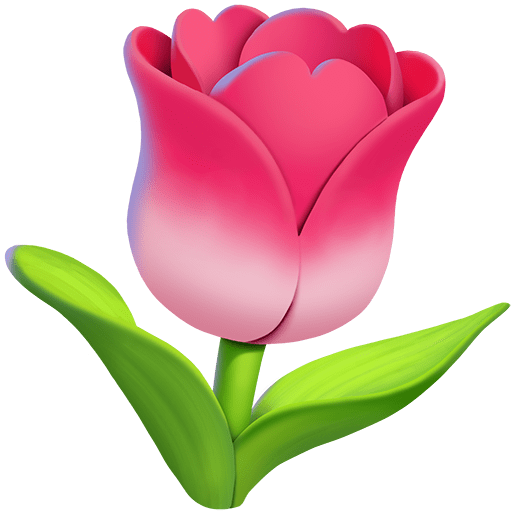 tulipán as rendered by Twitter Emoji Stickers