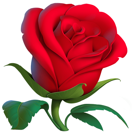 장미꽃 as rendered by Twitter Emoji Stickers