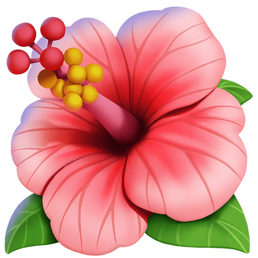 Hibiskus as rendered by Twitter Emoji Stickers