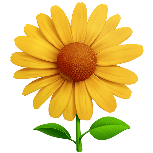 开花 as rendered by Twitter Emoji Stickers