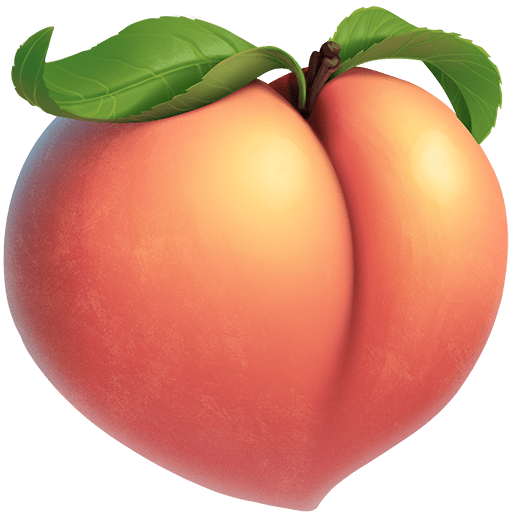 peach as rendered by Twitter Emoji Stickers