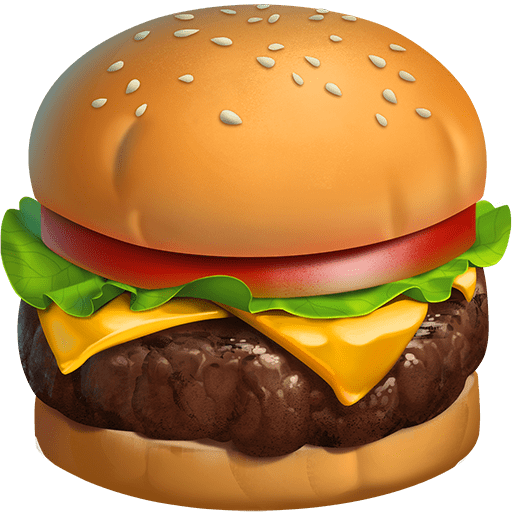 hambúrguer as rendered by Twitter Emoji Stickers