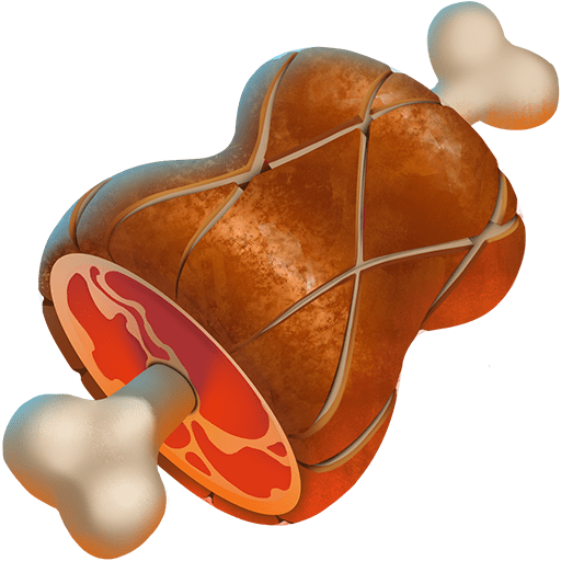 Fleischhachse as rendered by Twitter Emoji Stickers