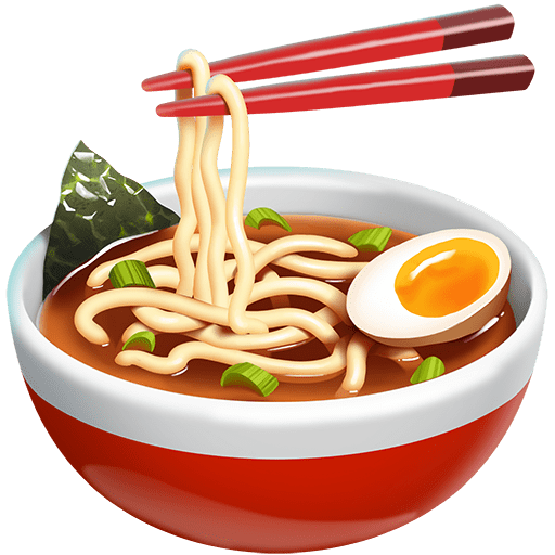 steaming bowl as rendered by Twitter Emoji Stickers