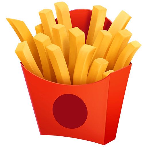 french fries as rendered by Twitter Emoji Stickers