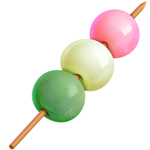dango as rendered by Twitter Emoji Stickers