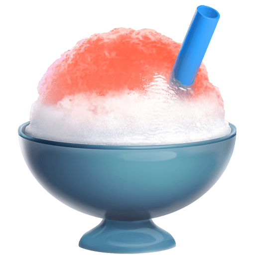 shaved ice as rendered by Twitter Emoji Stickers