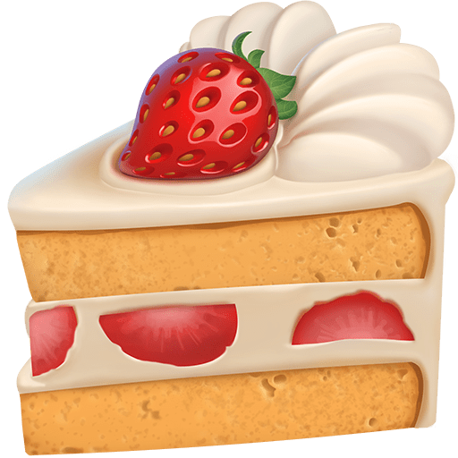 ショートケーキ as rendered by Twitter Emoji Stickers