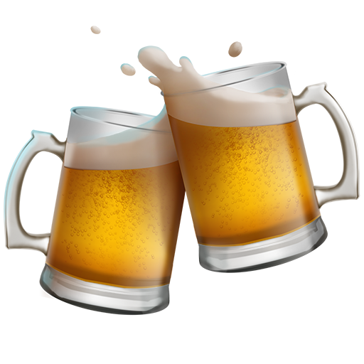 clinking beer mugs as rendered by Twitter Emoji Stickers