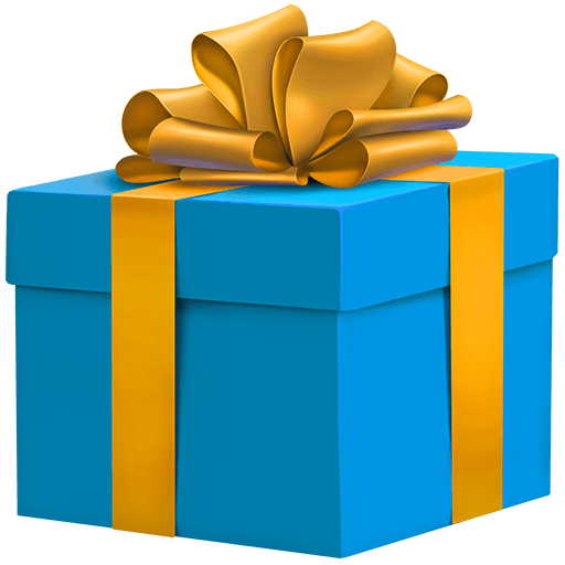 regalo as rendered by Twitter Emoji Stickers