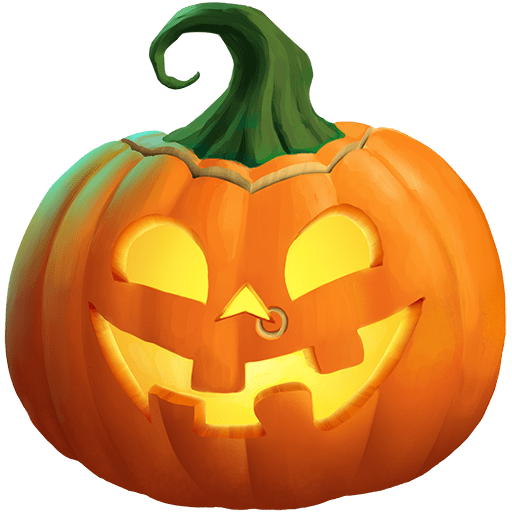 zucca di Halloween as rendered by Twitter Emoji Stickers