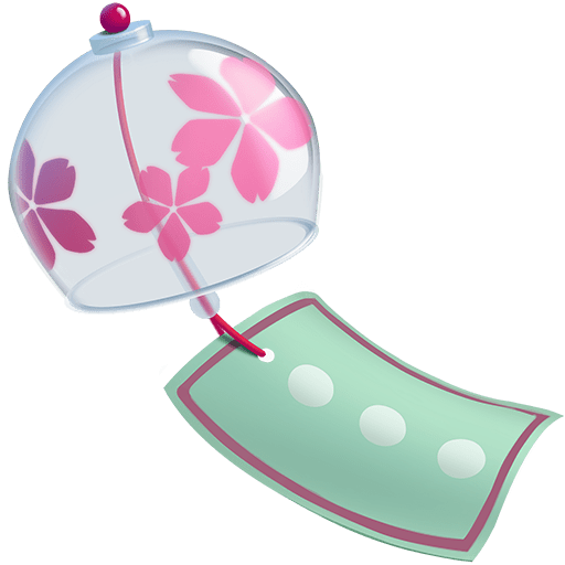 campanilla de viento as rendered by Twitter Emoji Stickers