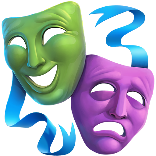 performing arts as rendered by Twitter Emoji Stickers