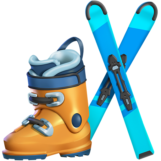Ski as rendered by Twitter Emoji Stickers