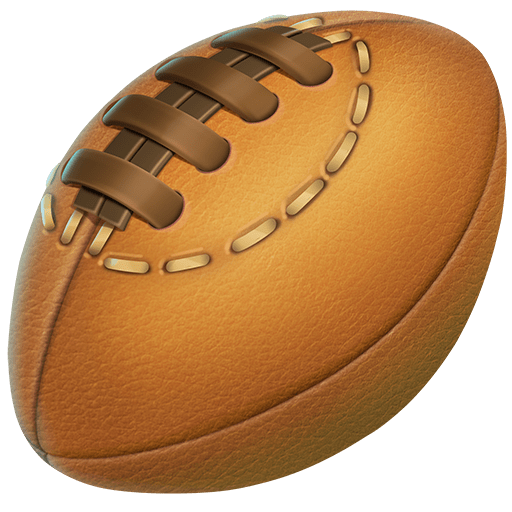 rugby football as rendered by Twitter Emoji Stickers