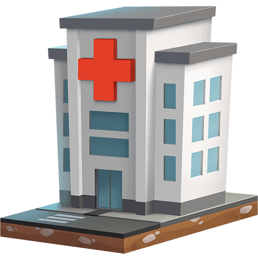 hospital as rendered by Twitter Emoji Stickers