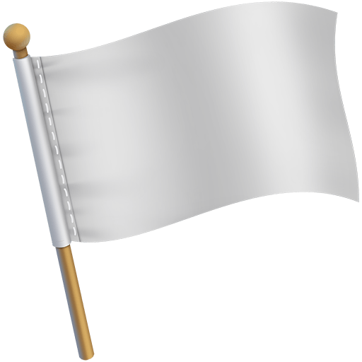 weiße Flagge as rendered by Twitter Emoji Stickers