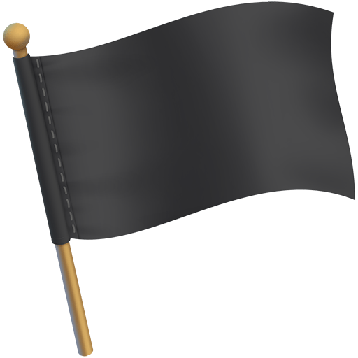 schwarze Flagge as rendered by Twitter Emoji Stickers
