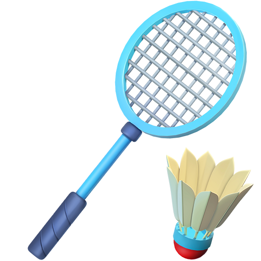 badminton as rendered by Twitter Emoji Stickers