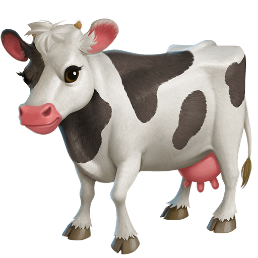 vaca as rendered by Twitter Emoji Stickers