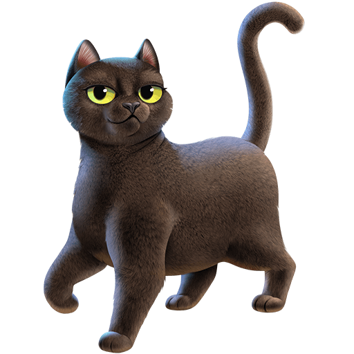 black cat as rendered by Twitter Emoji Stickers