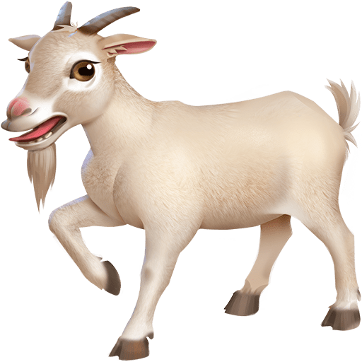 goat as rendered by Twitter Emoji Stickers