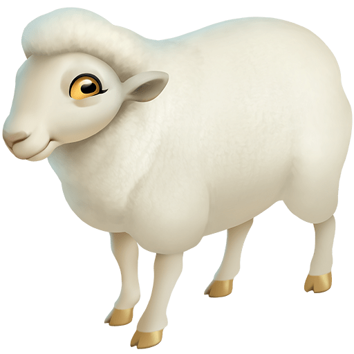 Ewe as drawn by Twitter Emoji Stickers in 13.1