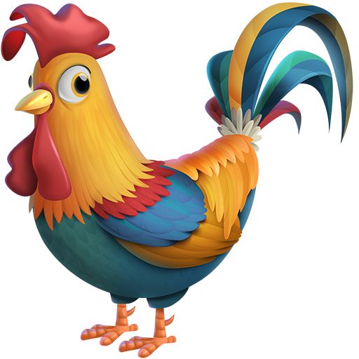 rooster as rendered by Twitter Emoji Stickers