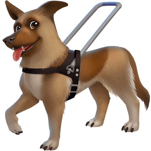 service dog as rendered by Twitter Emoji Stickers
