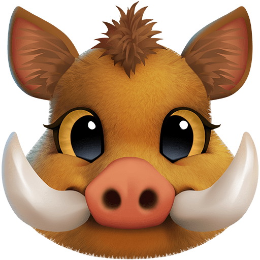 野猪 as rendered by Twitter Emoji Stickers