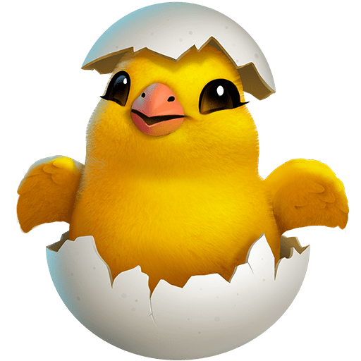 pulcino che nasce as rendered by Twitter Emoji Stickers