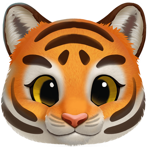 rosto de tigre as rendered by Twitter Emoji Stickers