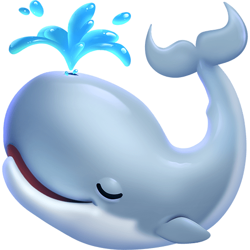blasender Wal as rendered by Twitter Emoji Stickers