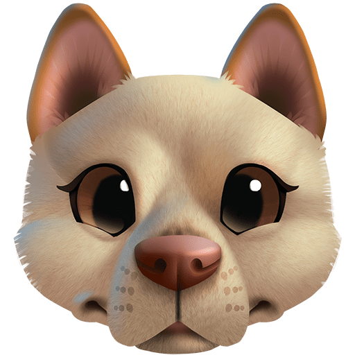 muso di cane as rendered by Twitter Emoji Stickers